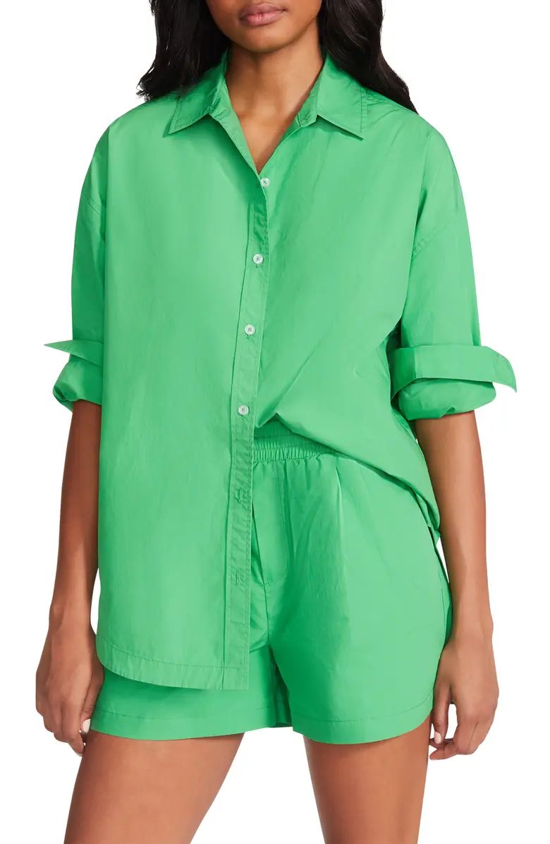 Poppy Oversize Cotton Button-Up Shirt | Nordstrom