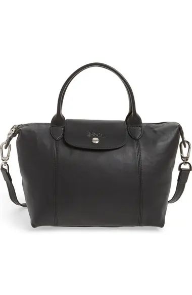 Longchamp Small 'Le Pliage Cuir' Leather Top Handle Tote | Nordstrom | Nordstrom