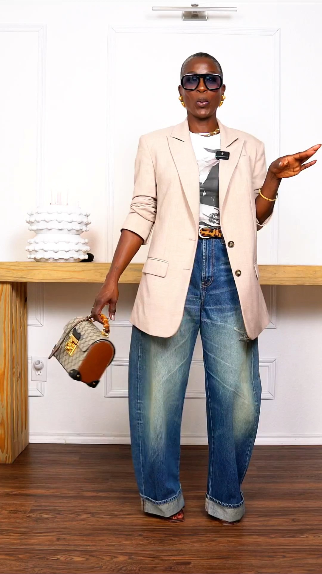 Oversized blazer + oversized jeans? Yes please! Added character to the look with my animal print belt and my bag! I love itt

#LTKOver40 #LTKSeasonal #LTKootd