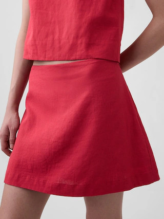 Linen-Blend Mini Skort | Gap (US)