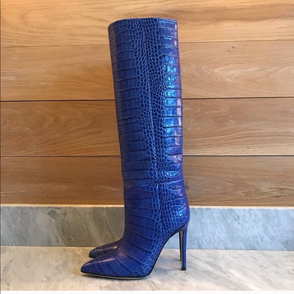 Paris Texas blue heeled boots size 36 | Poshmark
