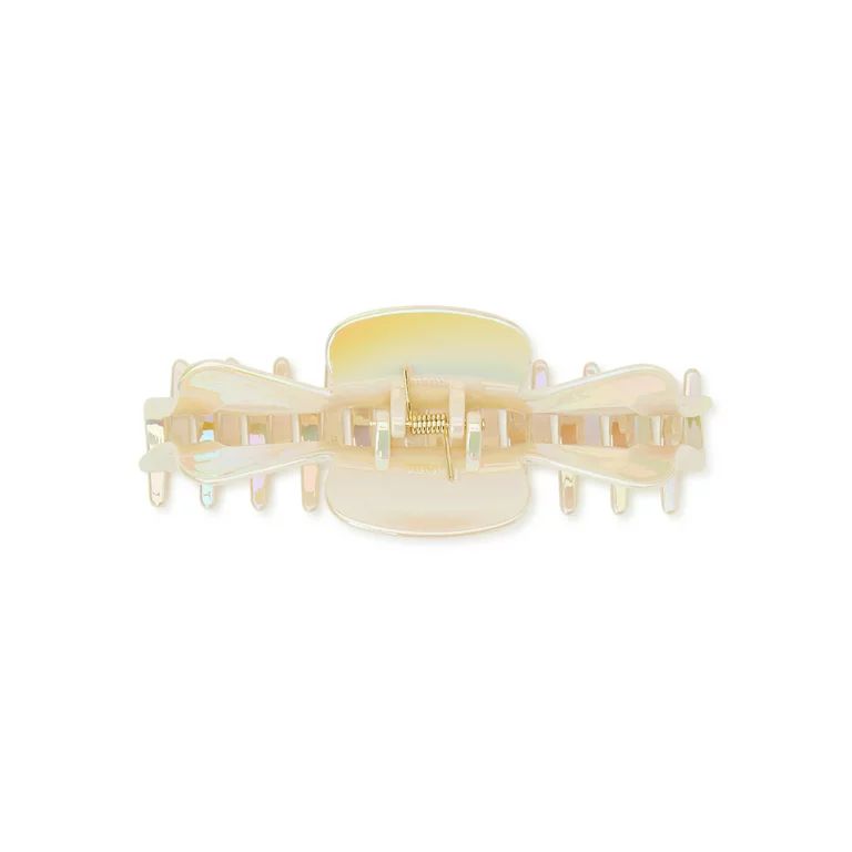 Time and Tru Women's Large Hair Claw Clip, Ivory | Walmart (US)