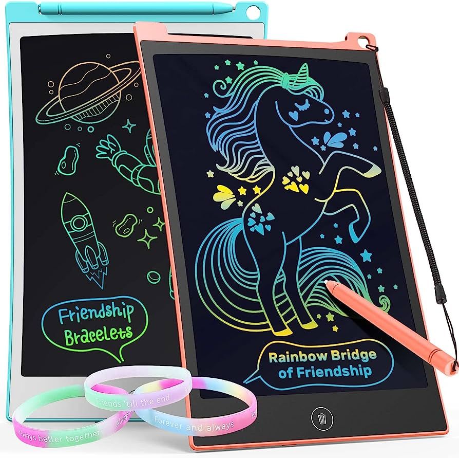 TECJOE 2 Pack LCD Writing Tablet, 8.5 Inch Colorful Doodle Board Drawing Tablet for Kids, Kids Tr... | Amazon (US)