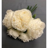 Ivory Peony Bushel/Pink/Wedding Centerpieces/Home Decor/Faux Flowers/Silk Flowers/Flower Bouquet | Etsy (US)