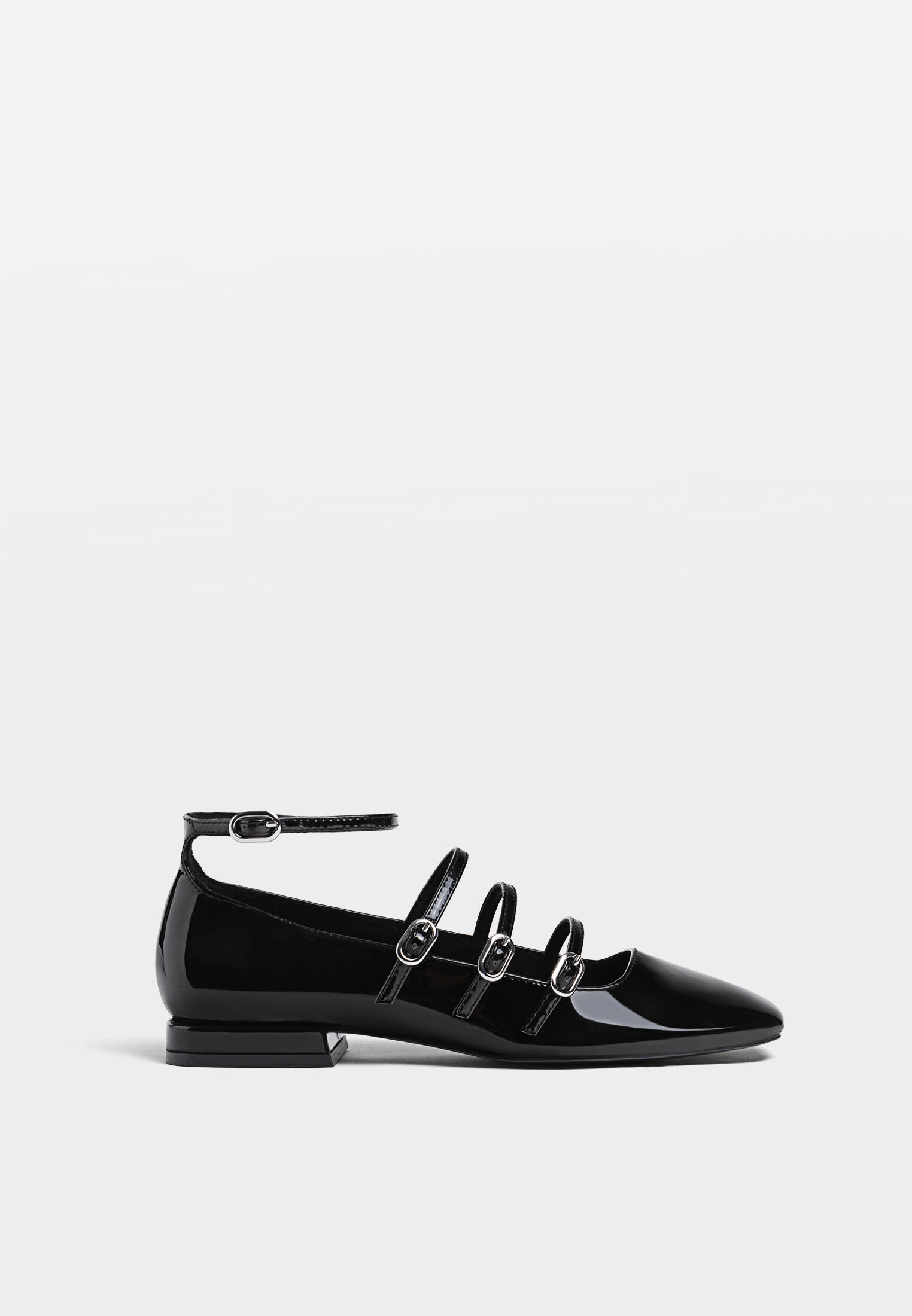 Ballerinas with buckled straps - Women's All | Stradivarius United Kingdom | Stradivarius (UK)