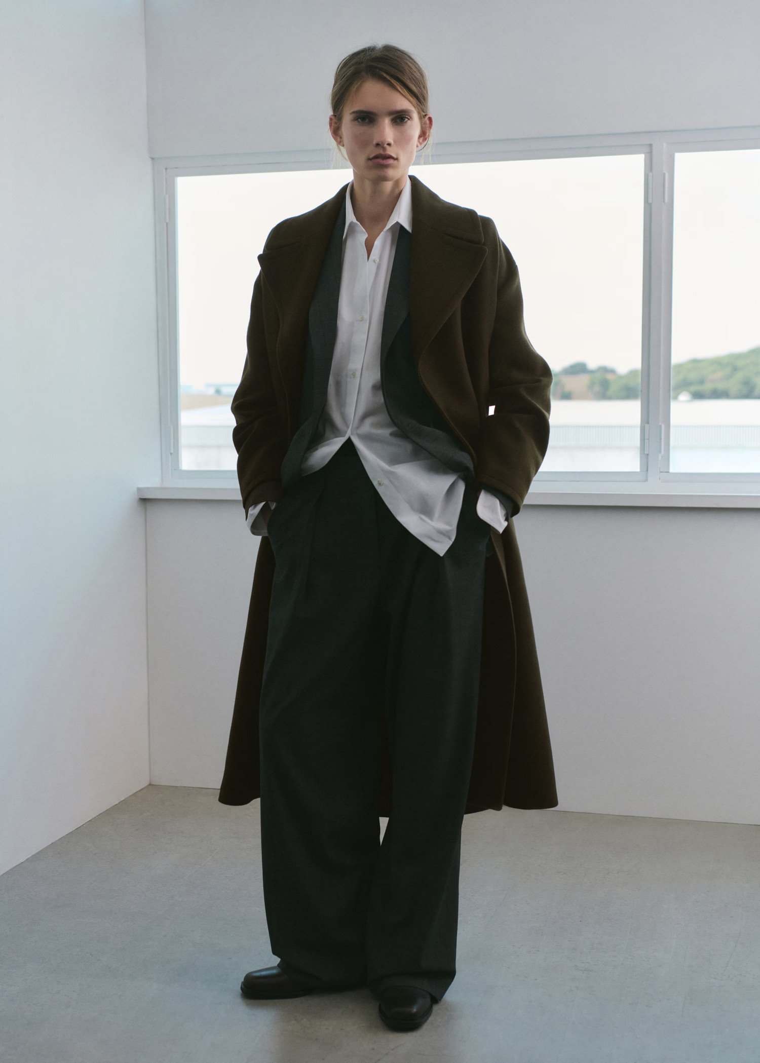 Manteco wool coat with belt | MANGO (UK)