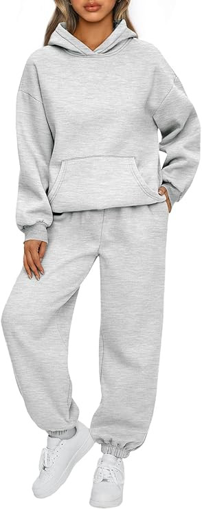 AUTOMET Womens 2 Piece Outfits Lounge Hoodie Sweatsuit Sets Plus Size Fall Fashion Clothes Airpor... | Amazon (US)