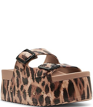 Steve Madden Kali-J Leopard Platform Slide Sandals - 7 | Dillard's