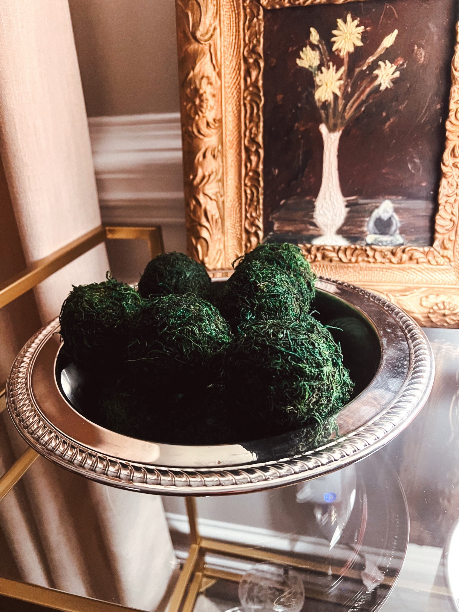 I thrifted this silver bowl and added the moss balls. I’m loving the look  

#LTKstorytime #LTKSeasonal #LTKHome