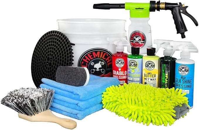 Chemical Guys HOL126 14-Piece Arsenal Builder Car Wash Kit with Foam Gun, Bucket and (5) 16 oz Ca... | Amazon (US)