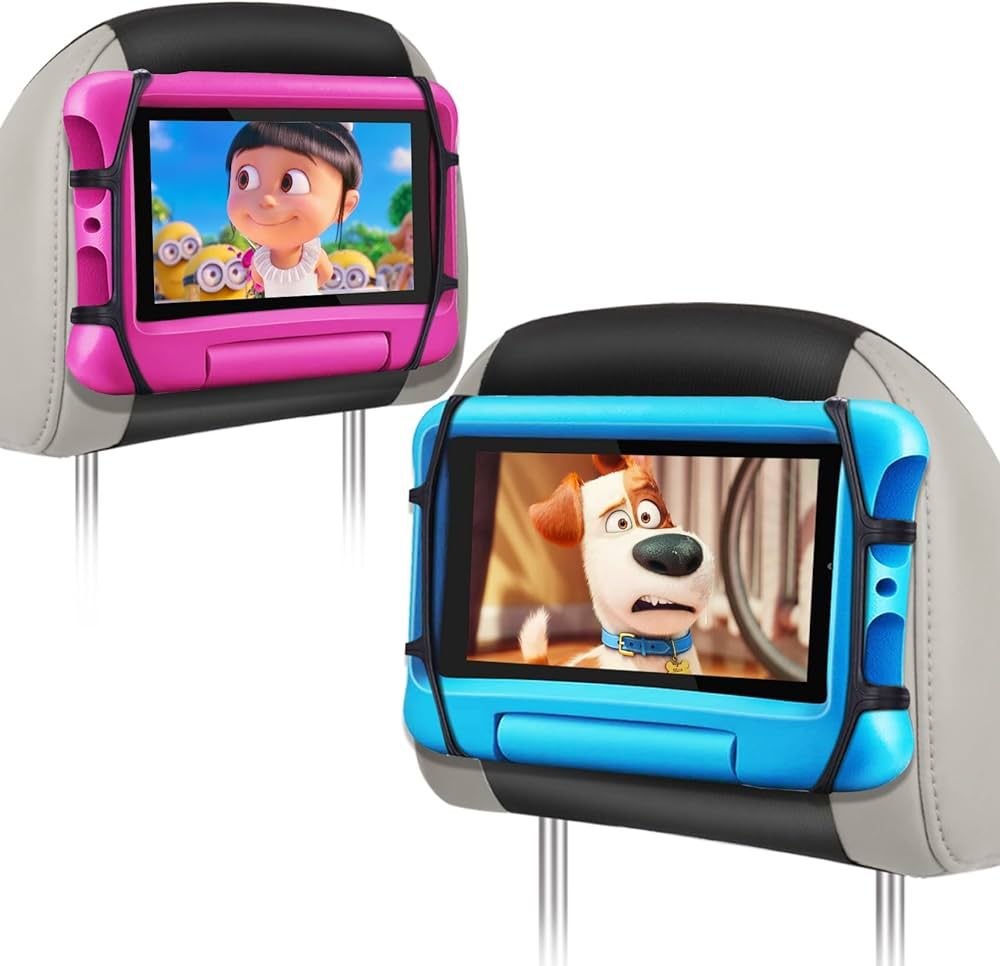 FANGOR 2 Pack Tablet Holder for Car, Car Headrest Mount Holder for Kids in Back Seats, Anti-Slip ... | Amazon (US)