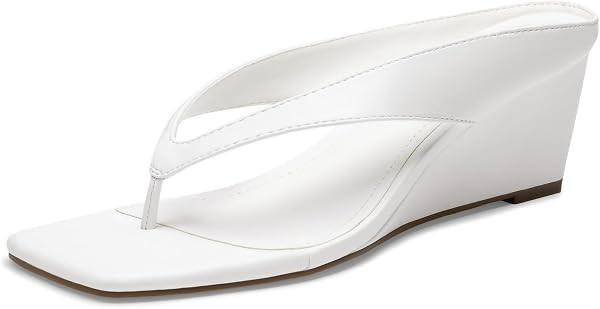 Athlefit Women's Thong Wedge Flip Flops Sandals | Amazon (US)