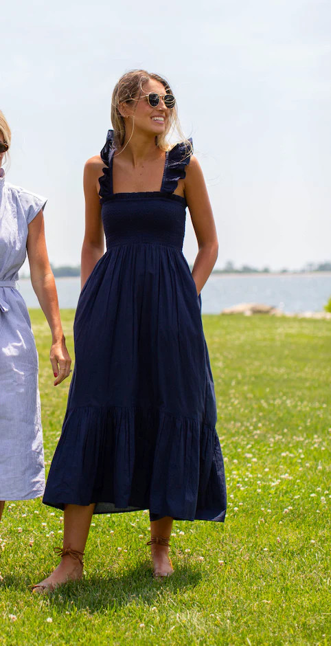 Sasco Dress - Navy | Marea