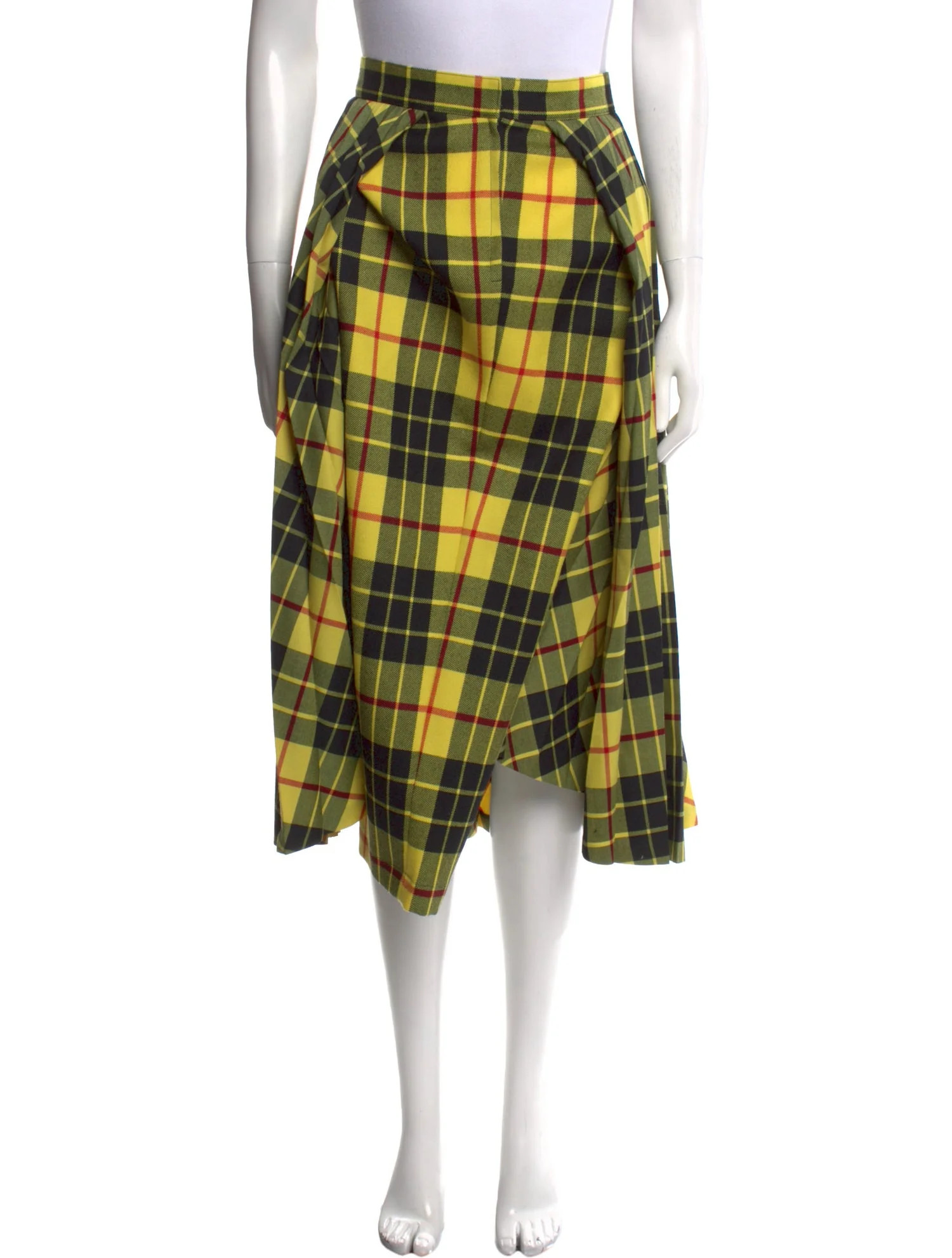 Plaid Print Midi Length Skirt | The RealReal