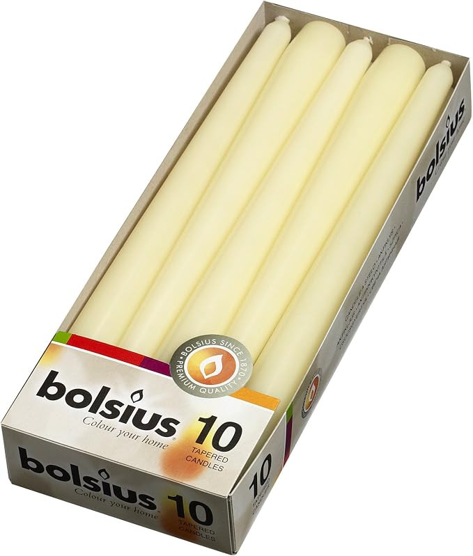 Taper Candles 10 in. (10 Count-Ivory) | Amazon (US)