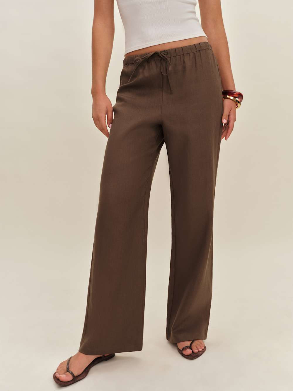 Olina Linen Pant | Reformation (Global)