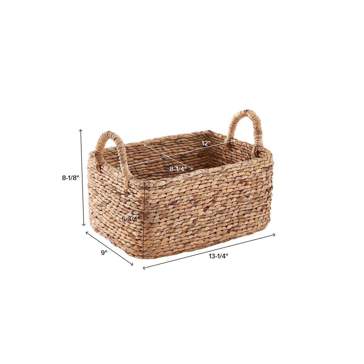 Water Hyacinth Braided Weave Bins | The Container Store