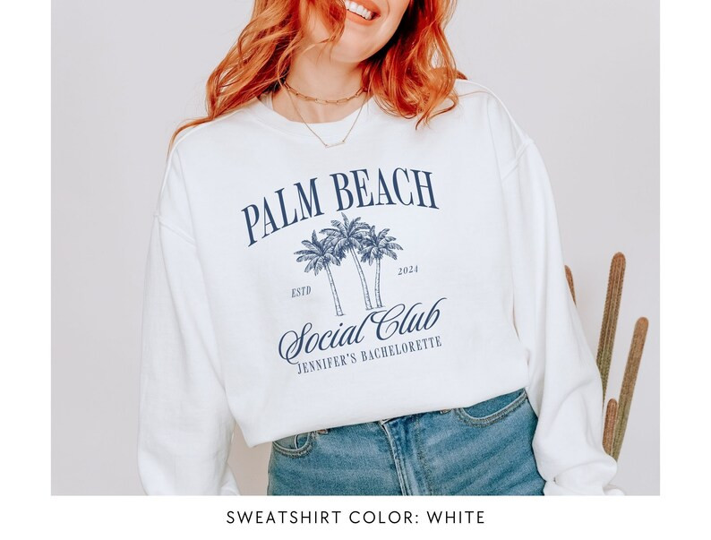 Beach Bachelorette Sweatshirts, Custom Location Bachelorette Crewnecks, Luxury Bachelorette Merch... | Etsy (US)