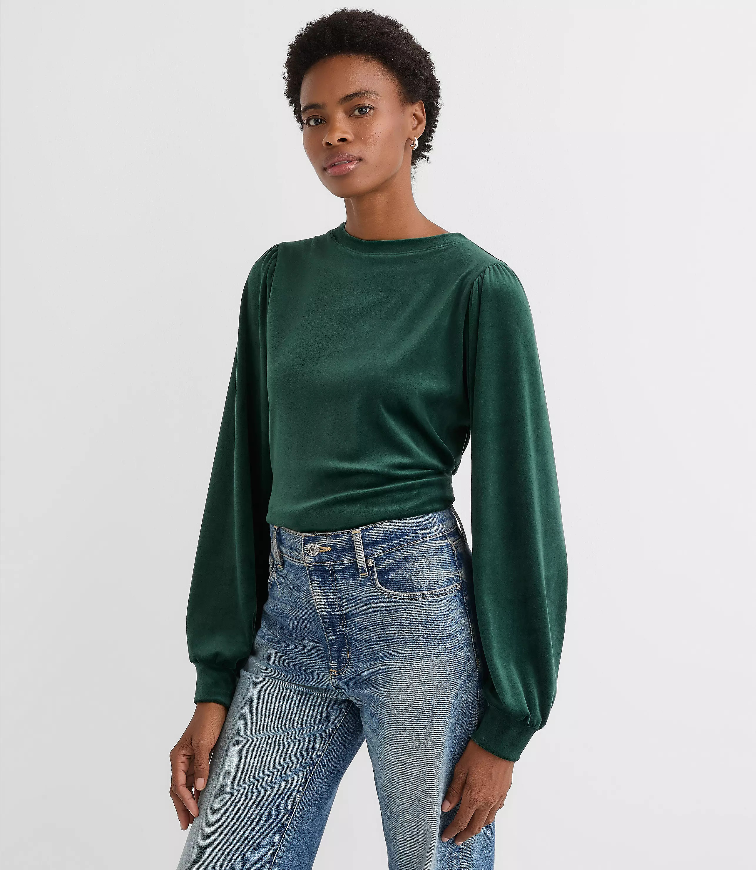 Velour Sweatshirt | LOFT