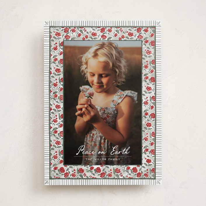 "A Cottage Christmas" - Customizable Christmas Photo Cards in Green by Jenna Holcomb. | Minted