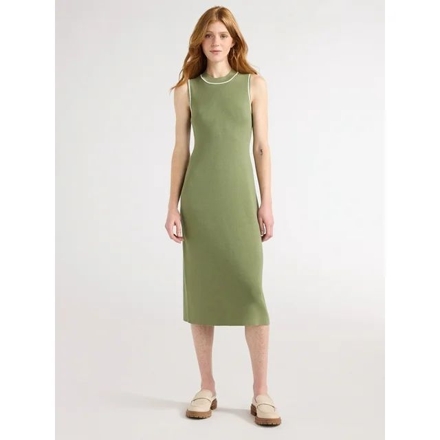 Free Assembly Women’s Sleeveless Sweater Knit Midi Dress, Sizes XS-XXL | Walmart (US)