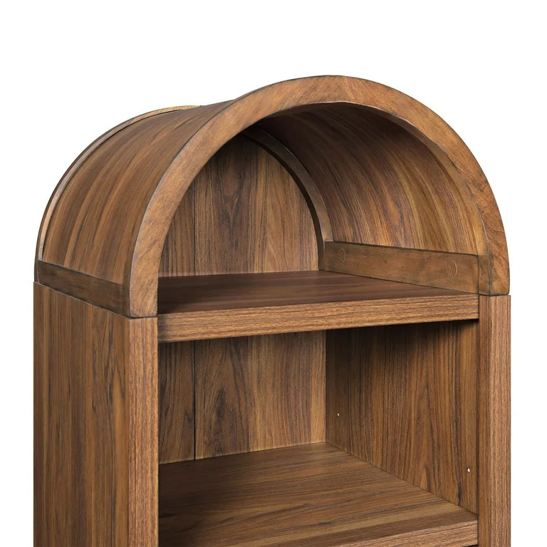 Better Homes & Gardens Juliet Narrow Arch Bookcase, Walnut Finish | Walmart (US)