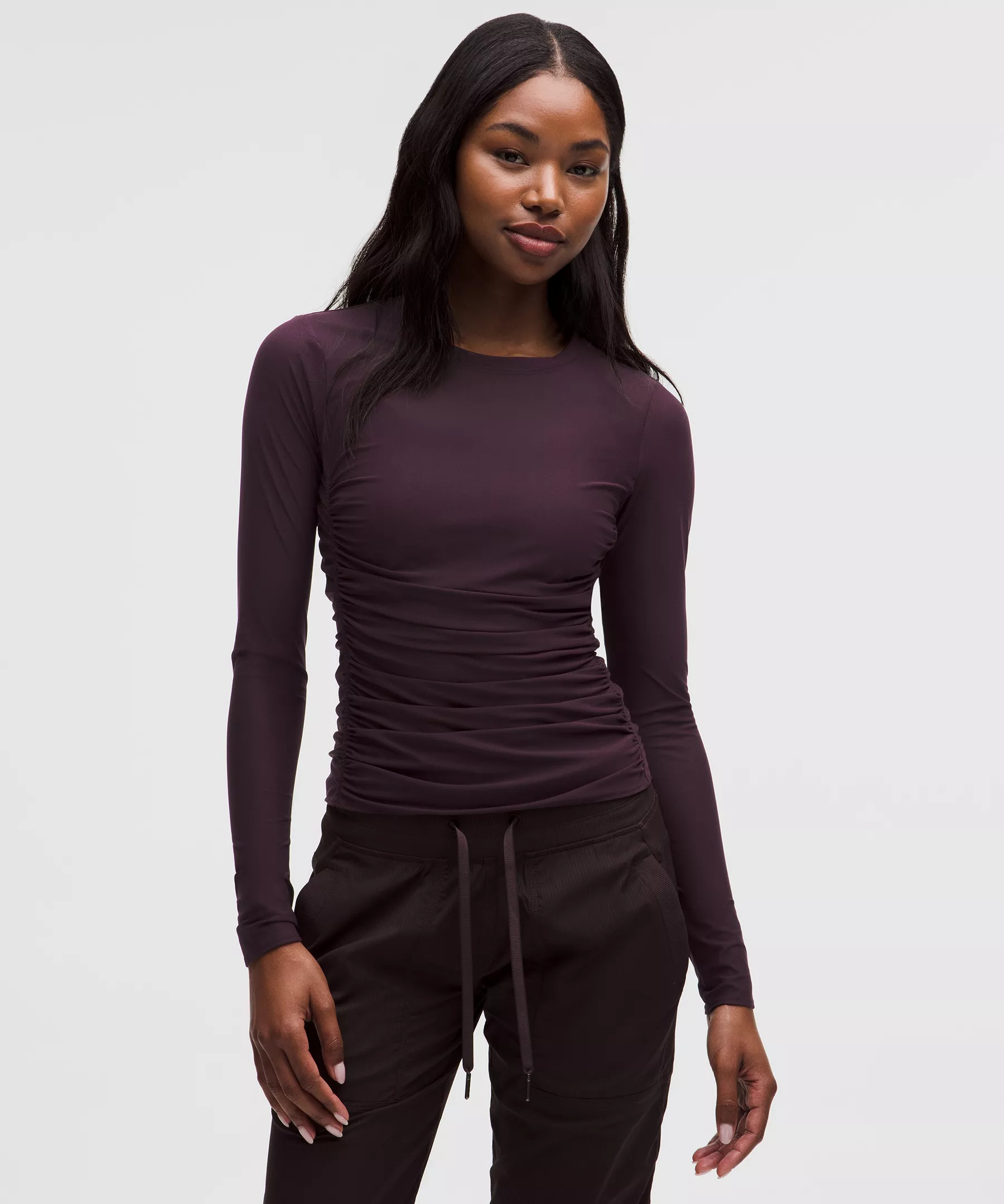 Mesh Ruched Long-Sleeve Shirt | Lululemon (US)
