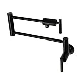 Kingston Brass KS4100CML Manhattan Wall Mount Pot Filler, Matte Black | Amazon (US)