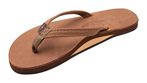 Rainbow Sandals Women's Single Layer Leather Sandal, Narrow Strap, Redwood, Medium / 6.5-7.5 B(M) US | Amazon (US)