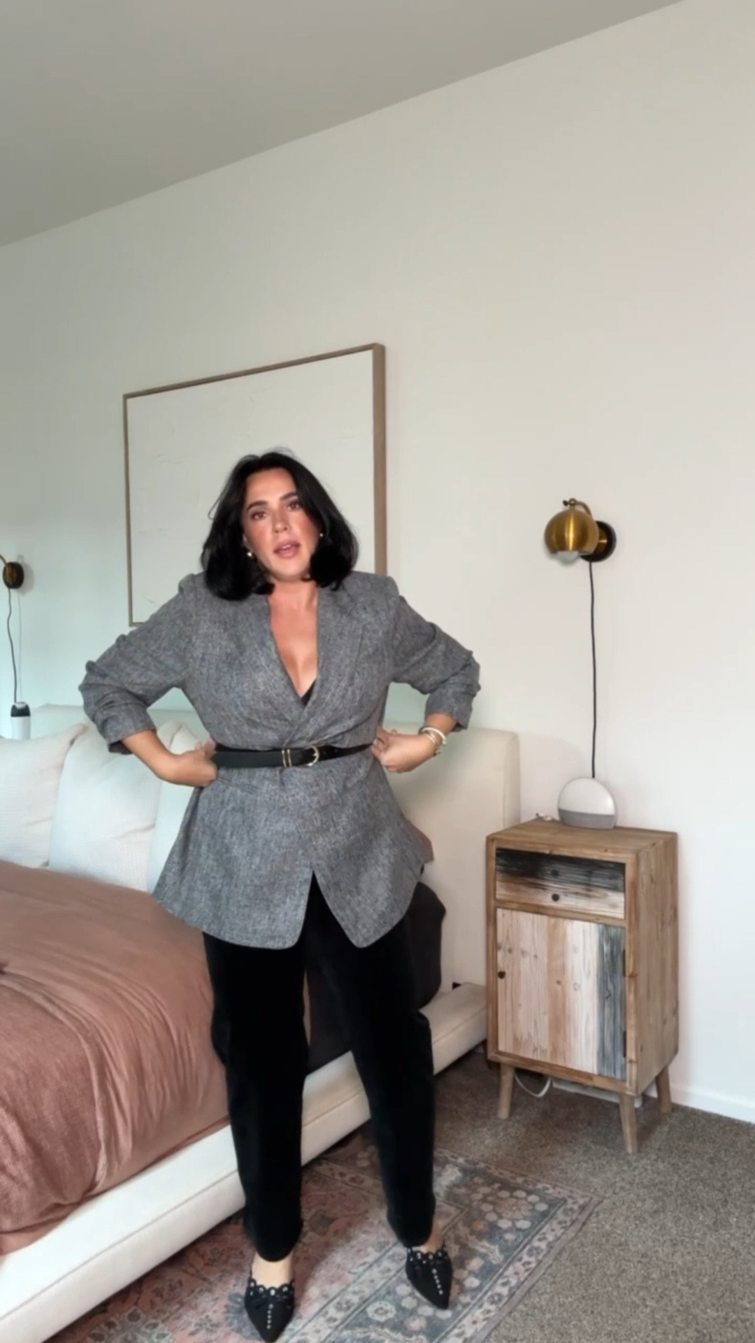 Styling the spanx corduroy pants in a cute workwear/business outfit! This blazer is H&M and wow the quality is insane for the price. It's like a twill, textured material honestly super versatile. Swap the heels for booties as it gets colder! So chic. 

Fall workwear outfit, business casual, business outfit, winter workwear outfit, blazer outfit, business chic 

#LTKStyleTip #LTKSeasonal #LTKWorkwear