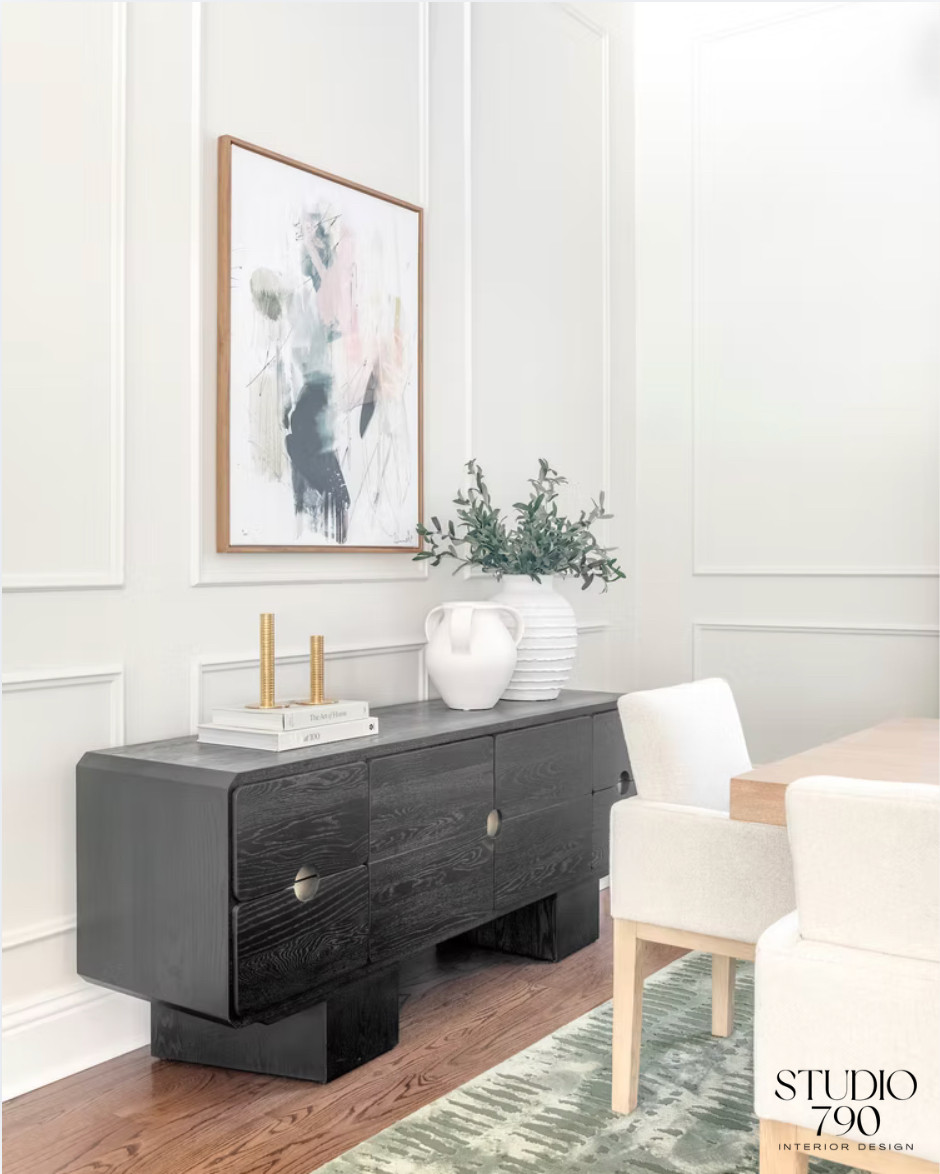 A statement console moment ✨ Dark wood, soft neutrals and sculptural accents for a polished, collected look. Shop the room! 

 #LTKHome