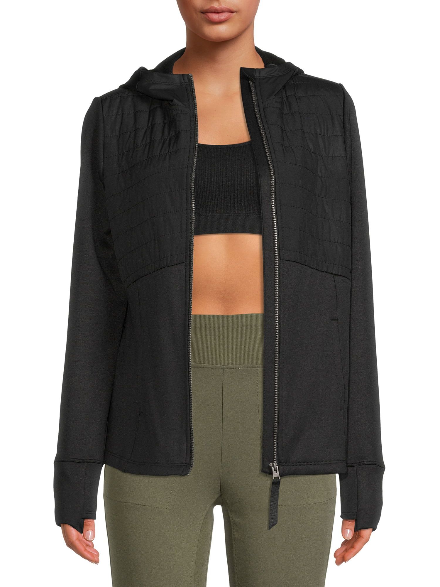 Avia Women’s Mixed Media Jacket - Walmart.com | Walmart (US)