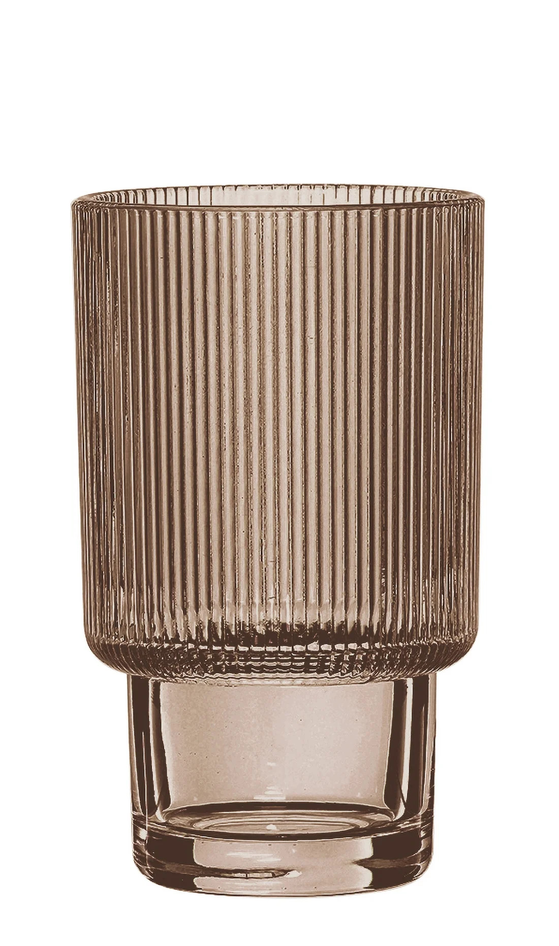 Better Homes & Gardens 13.5 oz Brown Stackable Ribbed Highball Glass - Walmart.com | Walmart (US)