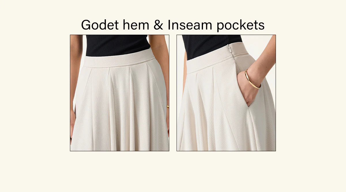 Lyocell Blend Volume Skirt with Pockets | OGLmove