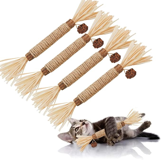 Cat Toys Silvervine Chew Stick,Kitten Treat Catnip Toy 10Pack Kitty Natural Stuff with Catnip for... | Amazon (US)