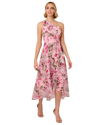 Adrianna Papell Women's Floral One-Shoulder Dress - Macy's | Macy's