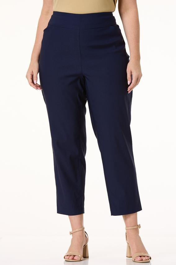 Plus Petite Size Solid Bengaline Ankle Pants | Cato Fashions