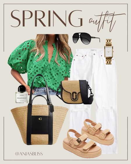 Spring outfit, Amazon top, raffia bag, raffia sandals

#LTKStyleTip #LTKSeasonal #LTKFindsUnder50