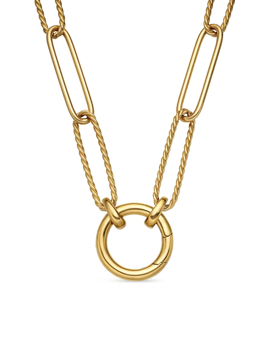 DY Madison Elongated Chain Necklace in 18K Yellow Gold | Saks Fifth Avenue