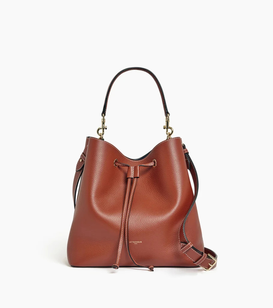 Louise large bucket bag in grained leather | Le Tanneur