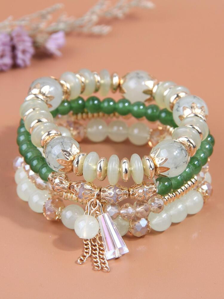4pcs Simple & Versatile Multi Layer Beaded For Women
       
              
              $2.80  ... | SHEIN