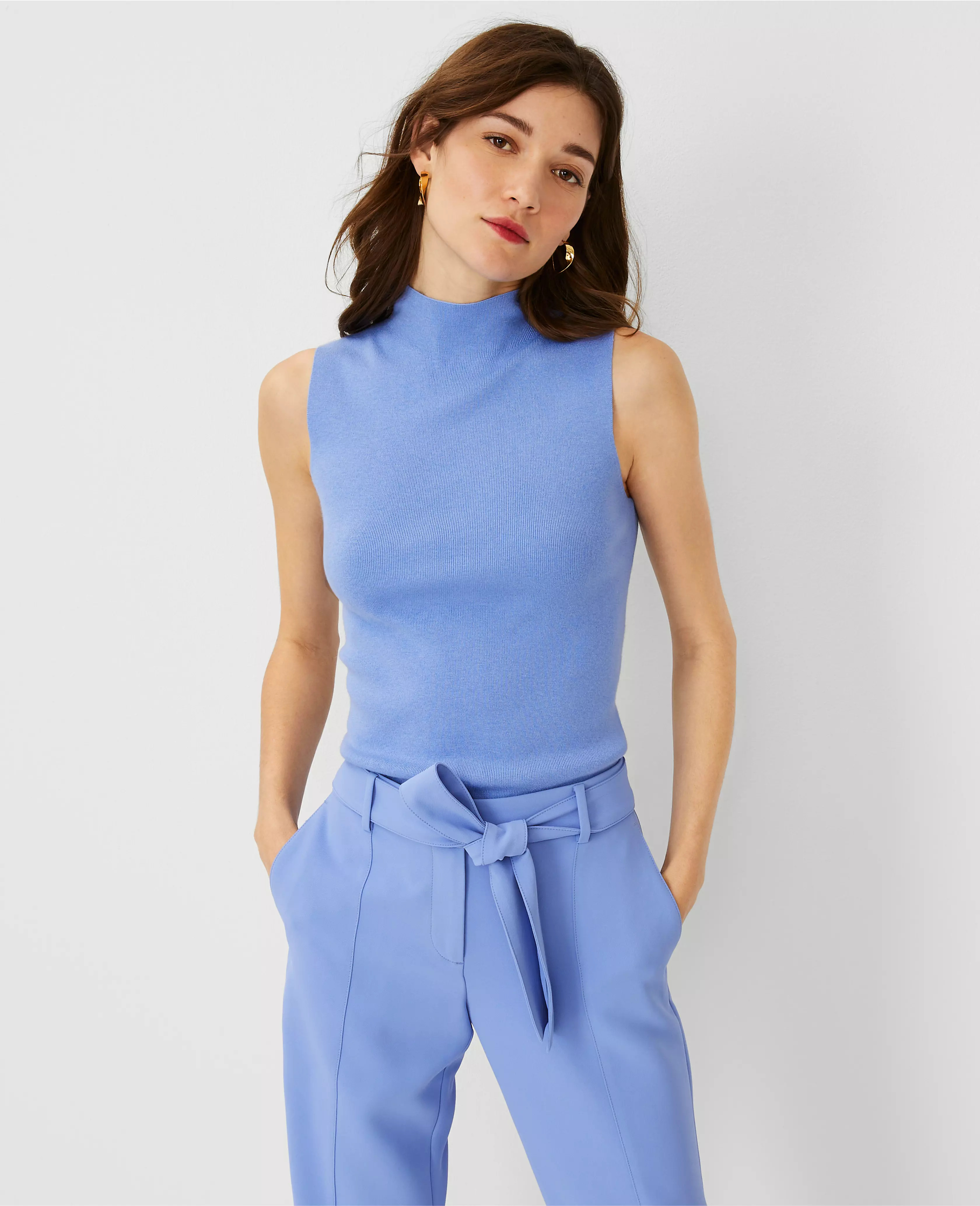 Petite Mock Neck Sweater Shell | Ann Taylor (US)