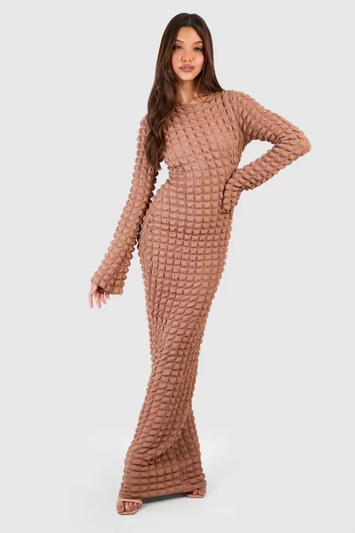 Bubble Textured Maxi Dress | Boohoo.com (UK & IE)
