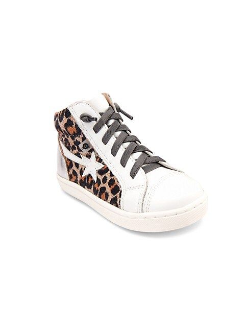 Girl's Shoot High-Top Leather Sneakers | Saks Fifth Avenue OFF 5TH (Pmt risk)