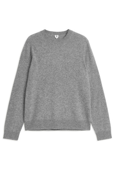 Cashmere-Wool Jumper – Light Grey – Men – ARKET GB | Arket UK
