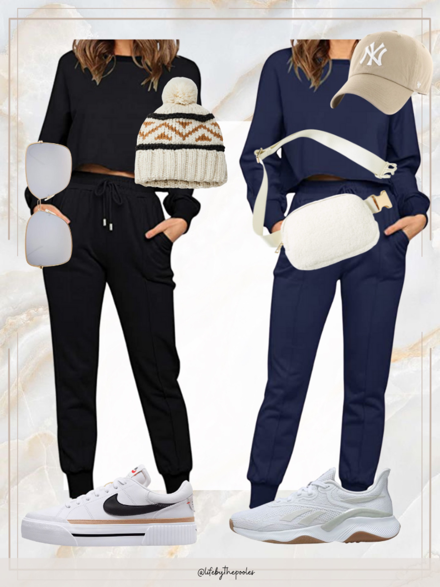 Winter outfit of the day, crop top lounge set, casual outfit idea, loungewear, jogger set, jogger outfit, cute casual outfit ideas, fuzzy belt bag, lululemon belt bag, NY Yankees baseball hat, Nike sneakers, sunglasses, amazon fashion, amazon apparel, #amazonstyle #founditonamazon #ootd 

#LTKunder50 #LTKunder100 #LTKstyletip