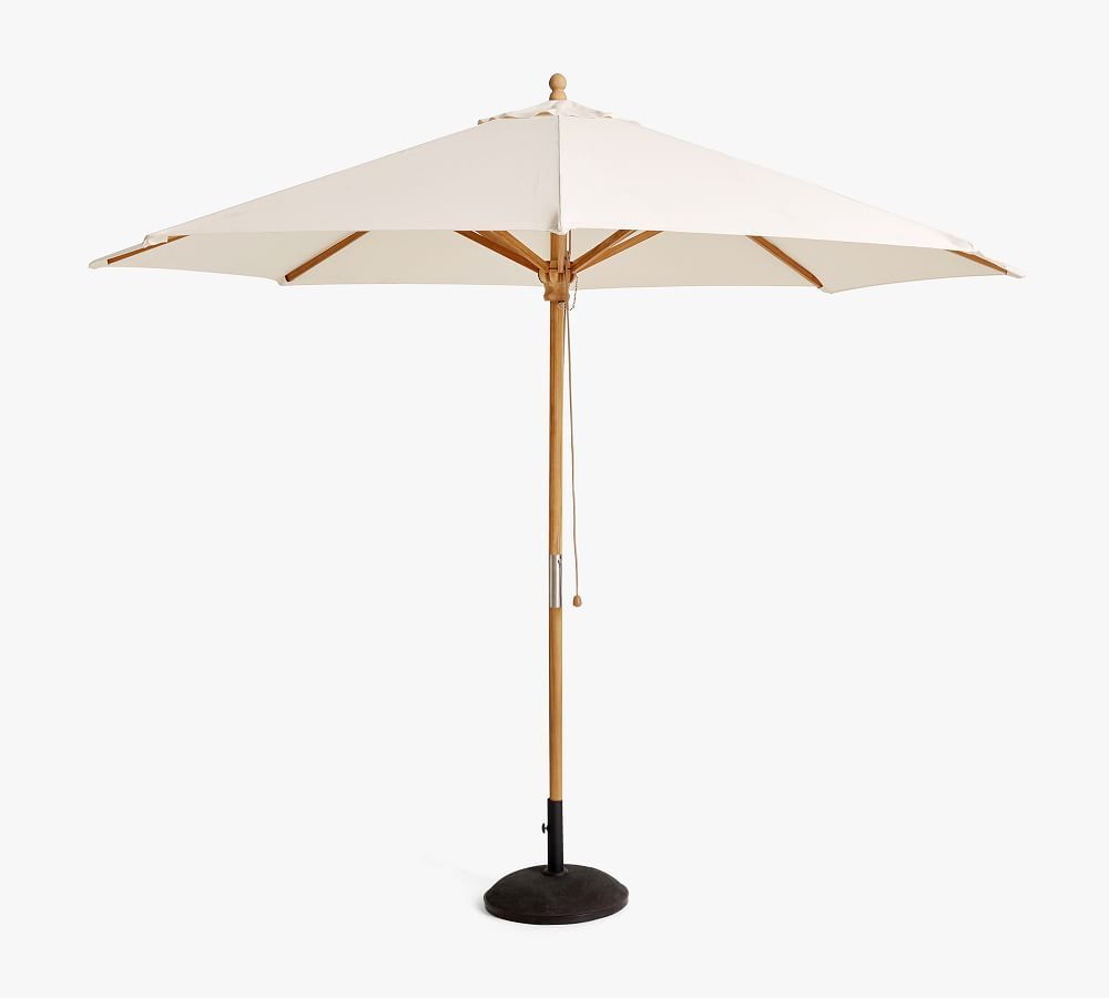 11' Round Outdoor Umbrella – FSC® Teak Frame​ | Pottery Barn (US)