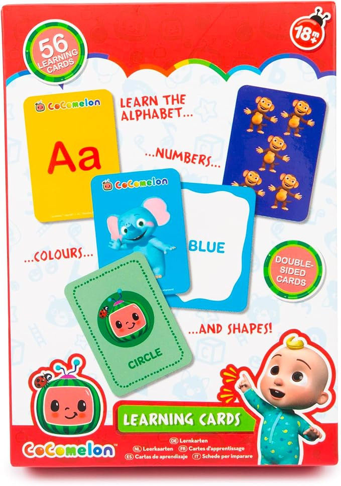 Cocomelon Learning Cards For Toddlers Age 2 - Educational Toys For 2 Year Olds - Contains Alphabe... | Amazon (UK)