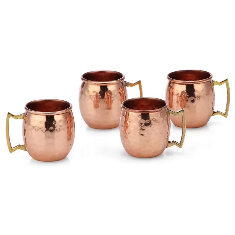 Averill Hammered 2 oz. Copper Moscow Mule Mug (Set of 4) | Wayfair North America