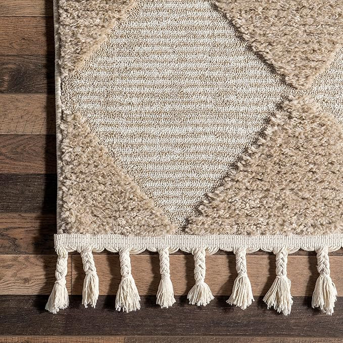 nuLOOM Marissa Diamond 10' x 14' Area Rug for Living Room Bedroom Dining Room Kitchen, Marissa Be... | Amazon (US)